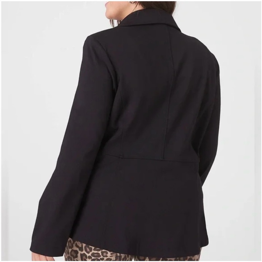 Lane‎ Bryant Black Ponte Moto Jacket Never Worn. 24” pit to pit, 27” long